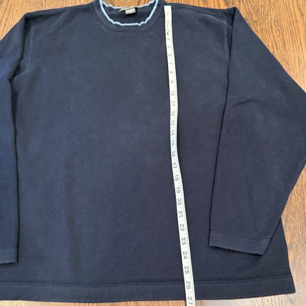 Eddie Bauer Vintage 90s Y2K Thick Crewneck Sweater Blue Men's XL - Picture 9 of 9